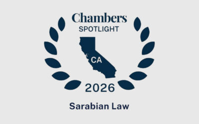 Sarabian Law Named to Chambers & Partners California Spotlight